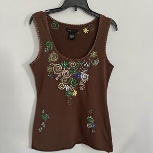 BCBGmaxazria embellished tank Size Small excellent condition